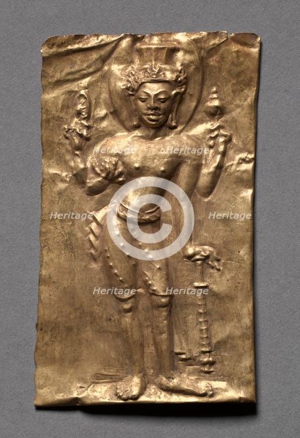 Plaque with Vishnu, c. 600s. Creator: Unknown.