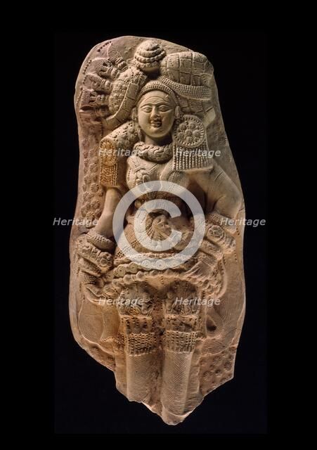 Plaque with yakshi (nature spirit) or mother goddess, 2nd century BC. Artist: Unknown.