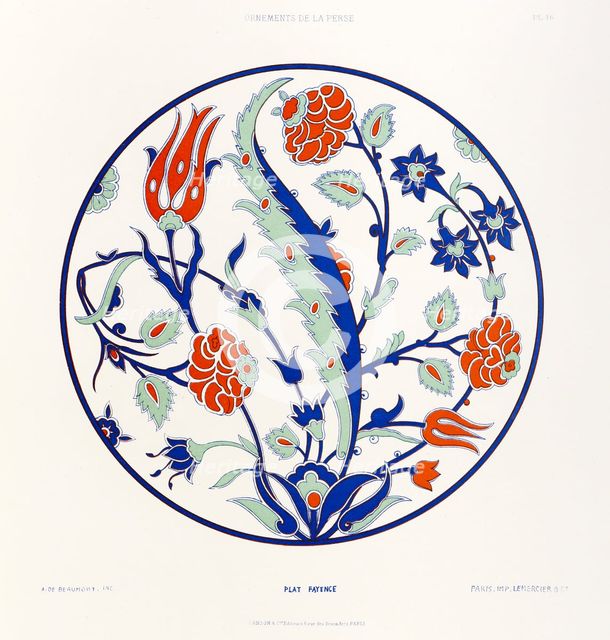 'Plat Fayence', 1880. Creators: Adalbert de Beaumont, Eugène-Victor Collinot.
