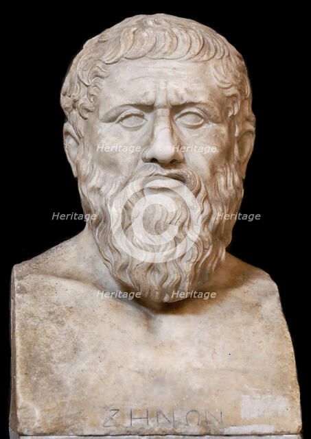 Plato (Roman copy based on Greek original), Last quarter of the 4th century.. Creator: Römische Antike Kunst, Klassische Skulptur  .