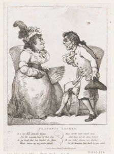 Platonic Lovers, August 1, 1797., August 1, 1797. Creator: Thomas Rowlandson
