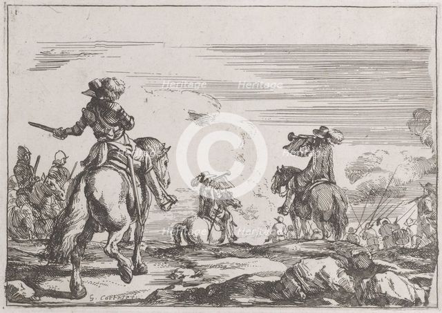 Plate 1: the departure of the armies, 1635-60. Creator: Jacques Courtois.