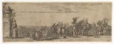 Plate 1: The Entrance of the Polish Ambassador into Rome, the Medici coat of arms at left, 1633. Creator: Stefano della Bella