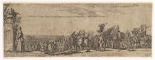 Plate 1: The Entrance of the Polish Ambassador into Rome, the Medici coat of arms at left, 1633. Creator: Stefano della Bella