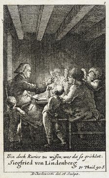 Plate 1 for J.G. Muller's Siegfried von Lindenberg 1783. Creator: Daniel Nikolaus Chodowiecki