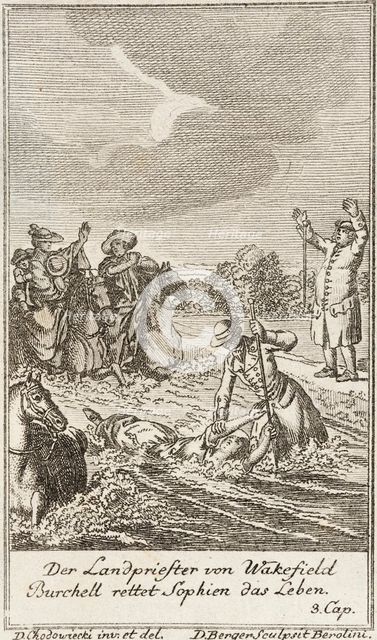 Plate 1 for Oliver Goldsmith's 'The Vicar of Wakefield', 1776. Creator: Daniel Berger.
