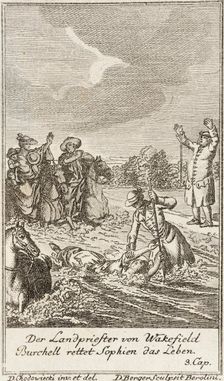 Plate 1 for Oliver Goldsmith's The Vicar of Wakefield 1776. Creator: Daniel Berger