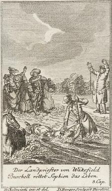 Plate 1 for Oliver Goldsmith's The Vicar of Wakefield 1776. Creator: Daniel Berger