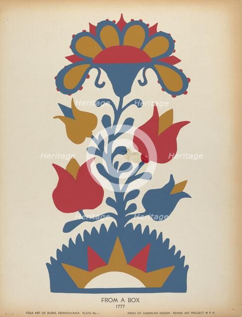 Plate 1: From Portfolio "Folk Art of Rural Pennsylvania", c. 1939. Creator: Unknown.