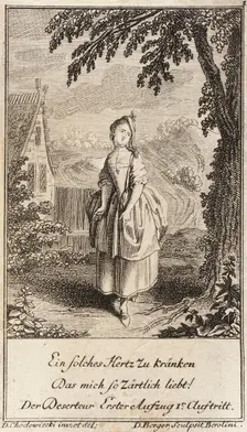Plate 1 from The Deserter by Sedaine, 1775. Creator: Daniel Berger