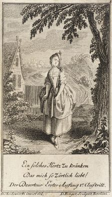 Plate 1 from The Deserter by Sedaine, 1775. Creator: Daniel Berger