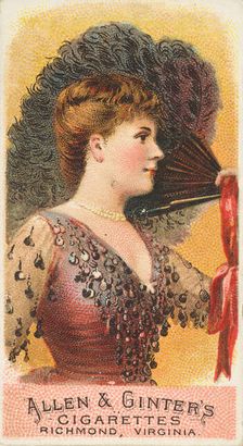 Plate 1, from the Fans of the Period series (N7) for Allen & Ginter Cigarettes Brands, 1889. Creator: Allen & Ginter