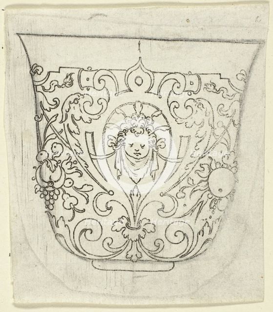 Plate 1, from XX Stuck zum (ornamental designs for goblets and beakers), 1601. Creator: Master AP.