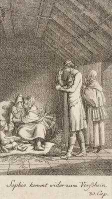 Plate 10 for Oliver Goldsmith's The Vicar of Wakefield 1776. Creator: Daniel Berger