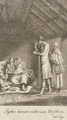 Plate 10 for Oliver Goldsmith's The Vicar of Wakefield 1776. Creator: Daniel Berger