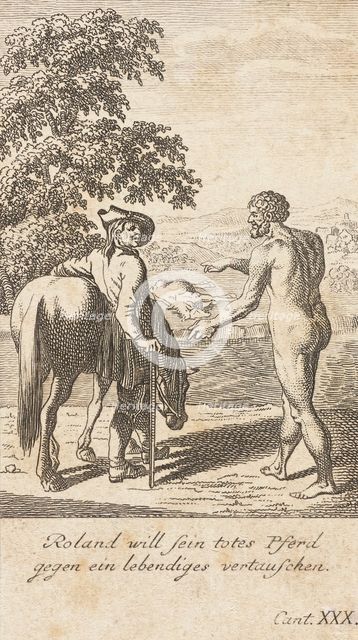 Plate 10 for Ariosto's 'Orlando Furioso', 1772. Creator: Daniel Berger.