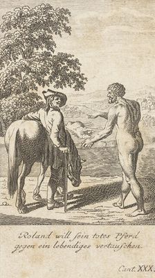 Plate 10 for Ariosto's Orlando Furioso 1772. Creator: Daniel Berger