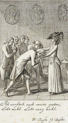 Plate 10 for Schiller's Intrigue and Love 1785. Creator: Daniel Nikolaus Chodowiecki