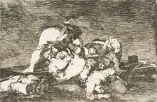 Plate 10 from "The Disasters of War (Los Desastres de la Guerra): Nor do these. (Tampoc..., 1810. Creator: Francisco Goya