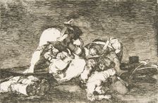 Plate 10 from "The Disasters of War (Los Desastres de la Guerra): Nor do these. (Tampoc..., 1810. Creator: Francisco Goya