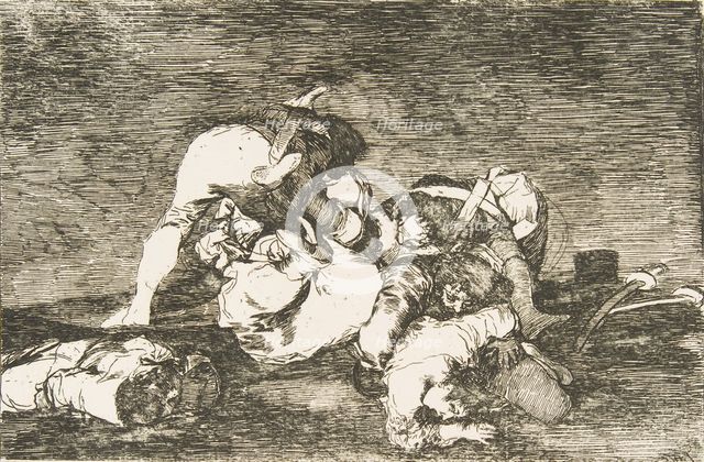 Plate 10 from "The Disasters of War' (Los Desastres de la Guerra): 'Nor do these.' (Tampoc..., 1810. Creator: Francisco Goya.