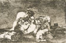 Plate 10 from "The Disasters of War (Los Desastres de la Guerra): Nor do these. (Tampoc..., 1810. Creator: Francisco Goya