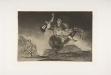 Plate 10 from the Disparates': The horse abductor, ca. 1816-23 (published 1864). Creator: Francisco Goya