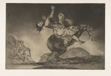 Plate 10 from the Disparates': The horse abductor , ca. 1816-23 (published 1864). Creator: Francisco Goya