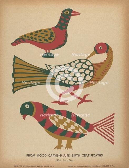 Plate 10: From the Portfolio "Folk Art of Rural Pennsylvania", c. 1939. Creator: Unknown.