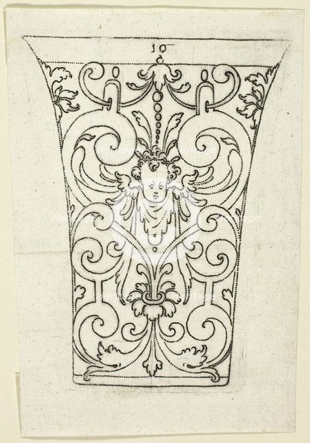 Plate 10, from XX Stuck zum (ornamental designs for goblets and beakers), 1601. Creator: Master AP.