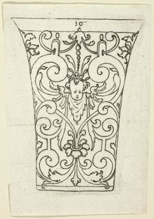 Plate 10, from XX Stuck zum (ornamental designs for goblets and beakers), 1601. Creator: Master AP