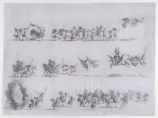 Plate 10 from Pietro Paulo Bissari, Antiopa, 1662. Creator: Mathäus Küsel