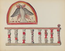 Plate 10: Holy Ghost (Lunette): From Portfolio "Spanish Colonial Designs of New Mexico", 1935/1942. Creator: Unknown