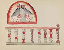 Plate 10: Holy Ghost Lunette: From Portfolio "Spanish Colonial Designs of New Mexico", 1935/1942. Creator: Unknown