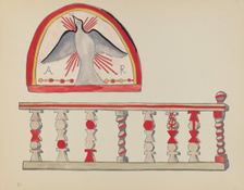 Plate 10: Holy Ghost Lunette: From Portfolio "Spanish Colonial Designs of New Mexico", 1935/1942. Creator: Unknown