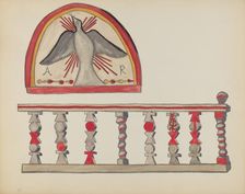 Plate 10: Holy Ghost (Lunette): From Portfolio "Spanish Colonial Designs of New Mexico", 1935/1942. Creator: Unknown