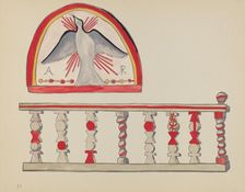 Plate 10: Holy Ghost Lunette: From Portfolio "Spanish Colonial Designs of New Mexico", 1935/1942. Creator: Unknown