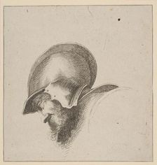 Plate 10: head of a soldier, from Drawing Basics (I principii del disegno), after 1641. Creator: Unknown