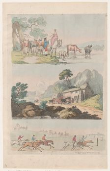 Plate 10, Outlines of Figures, Landscapes and Cattle...for the Use of Learners, ..., August 6, 1790. Creator: Thomas Rowlandson