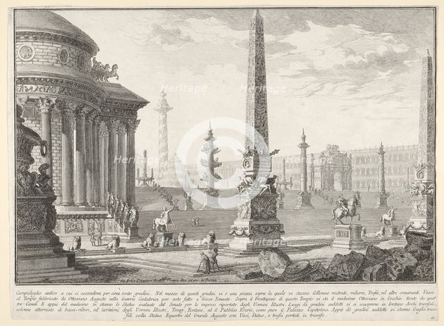 Plate 10: 'The ancient Capitol ascended by approximately one hundred steps [...]' (Campido..., 1743. Creator: Giovanni Battista Piranesi.