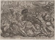 Plate 10: The Fall of Jericho, from The Battles of the Old Testament ca. 1..., ca. 1590-ca. 1610. Creator: Antonio Tempesta