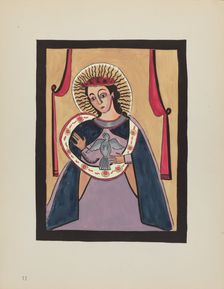 Plate 11: Annunciation: From Portfolio "Spanish Colonial Designs of New Mexico", 1935/1942. Creator: Unknown