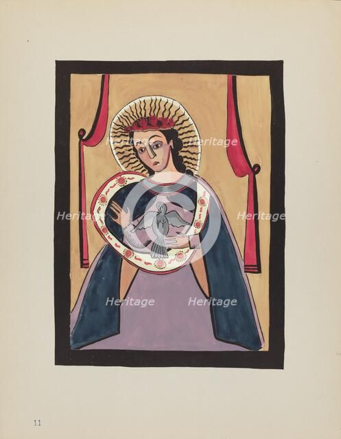 Plate 11: Annunciation: From Portfolio "Spanish Colonial Designs of New Mexico", 1935/1942. Creator: Unknown.