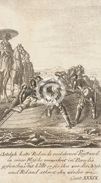 Plate 11 for Ariosto's 'Orlando Furioso', 1772. Creators: Daniel Nikolaus Chodowiecki, Daniel Berger.