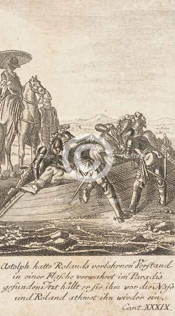 Plate 11 for Ariosto's 'Orlando Furioso', 1772. Creators: Daniel Nikolaus Chodowiecki, Daniel Berger.