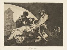 Plate 11 from "The Disasters of War (Los Desastres de la Guerra): Neither do these. (Ni..., 1810. Creator: Francisco Goya