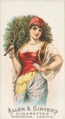 Plate 11, from the Fans of the Period series (N7) for Allen & Ginter Cigarettes Brands, 1889. Creator: Allen & Ginter