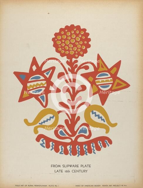Plate 11: From the Portfolio "Folk Art of Rural Pennsylvania", c. 1939. Creator: Unknown.