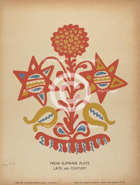 Plate 11: From the Portfolio "Folk Art of Rural Pennsylvania", c. 1939. Creator: Unknown.