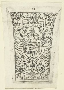 Plate 11, from twenty ornamental designs for goblets and beakers, 1604. Creator: Master AP